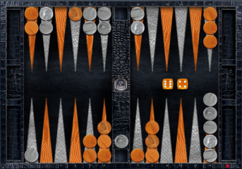 Leather-BlackGator-SilverTangerine theme