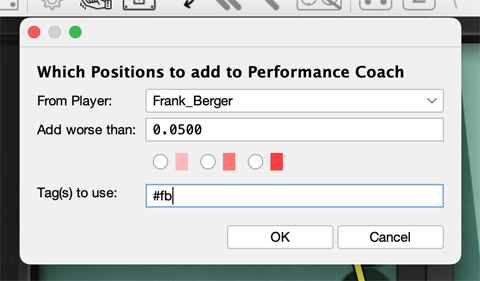 which positions to add to the performance coach